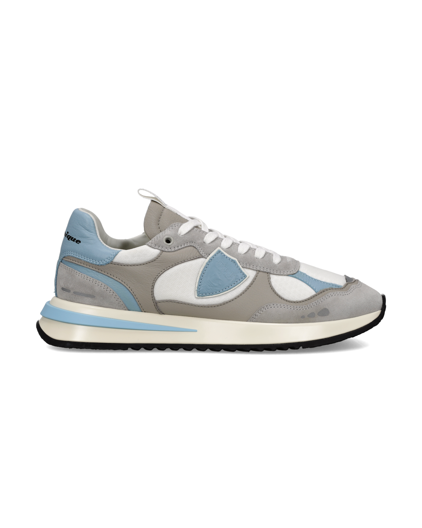 Sneakers Olympique Uomo, Bianco Azzurro Grigio
