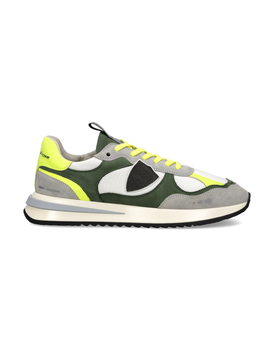 Herensneakers Olympique, Wit Groen Neon Geel