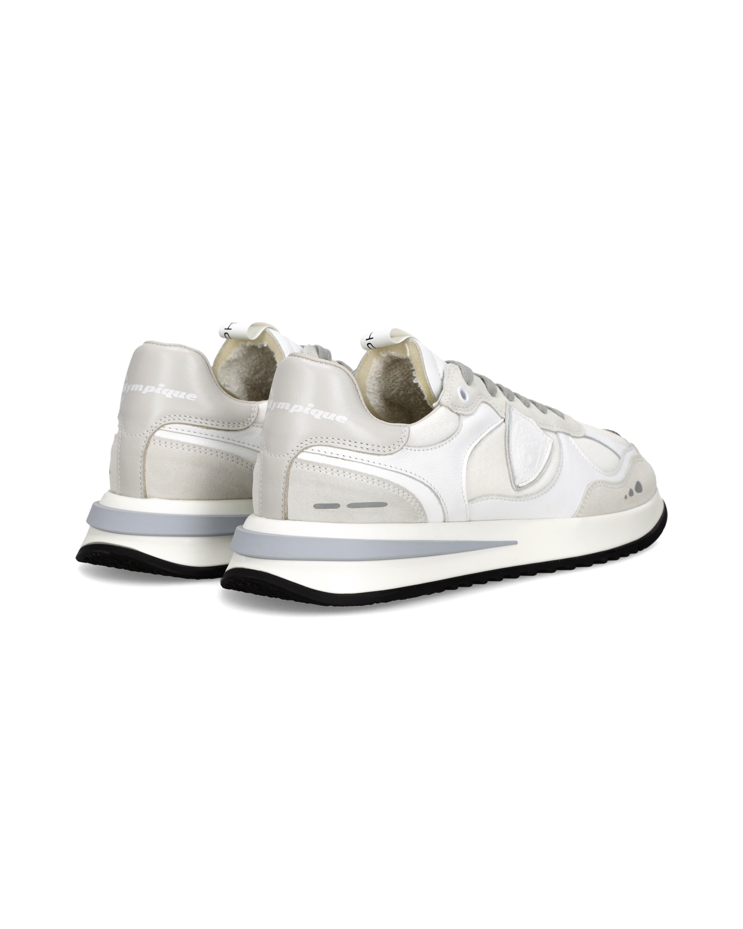 Sneakers Olympique Uomo, Bianco Grigio