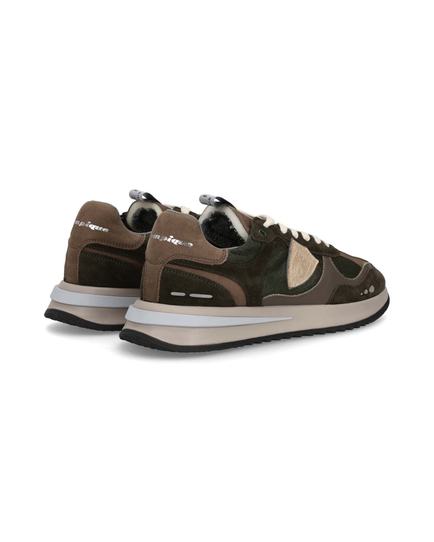Zapatilla Olympique Para Hombre, Verde Militar Marrón