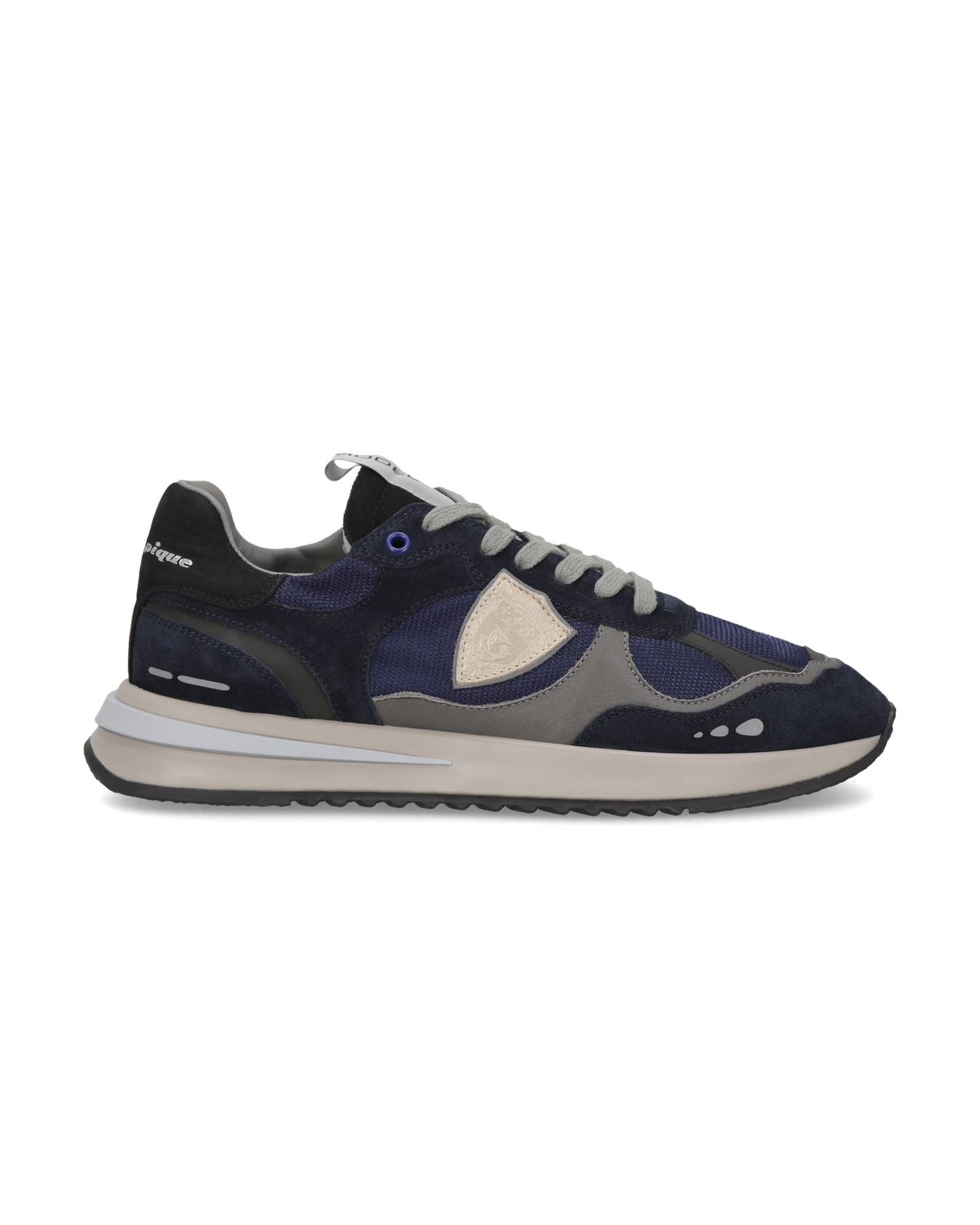 Baskets Olympique Homme, Bleu Gris et Noir