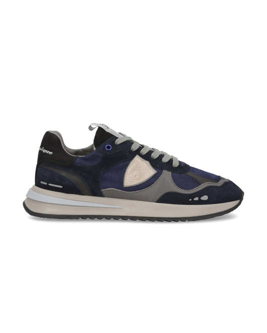 Baskets Olympique Homme, Bleu Gris et Noir