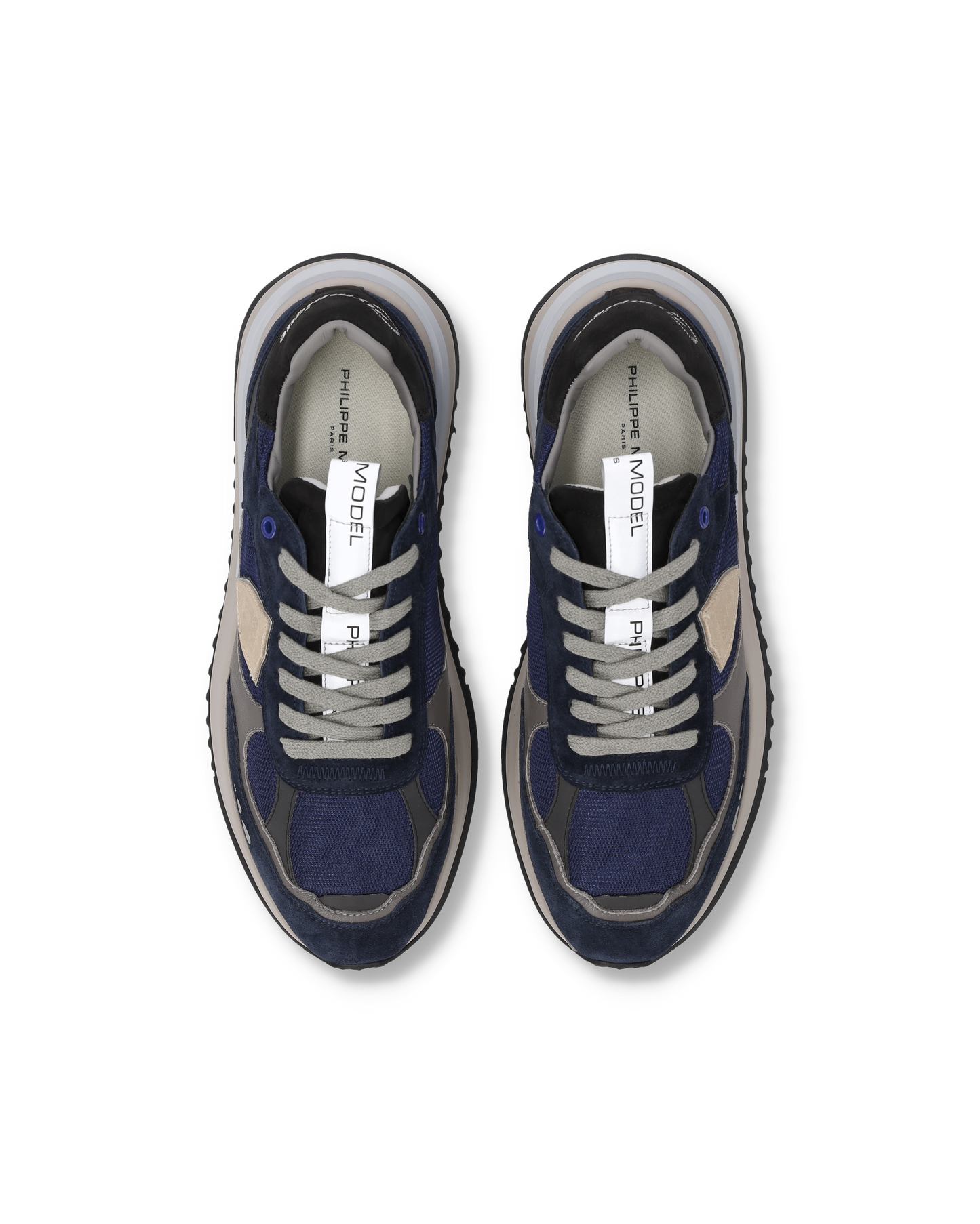 Baskets Olympique Homme, Bleu Gris et Noir