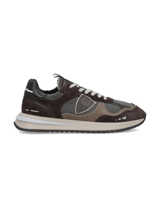 Baskets Olympique Homme, Marron Noir et Gris