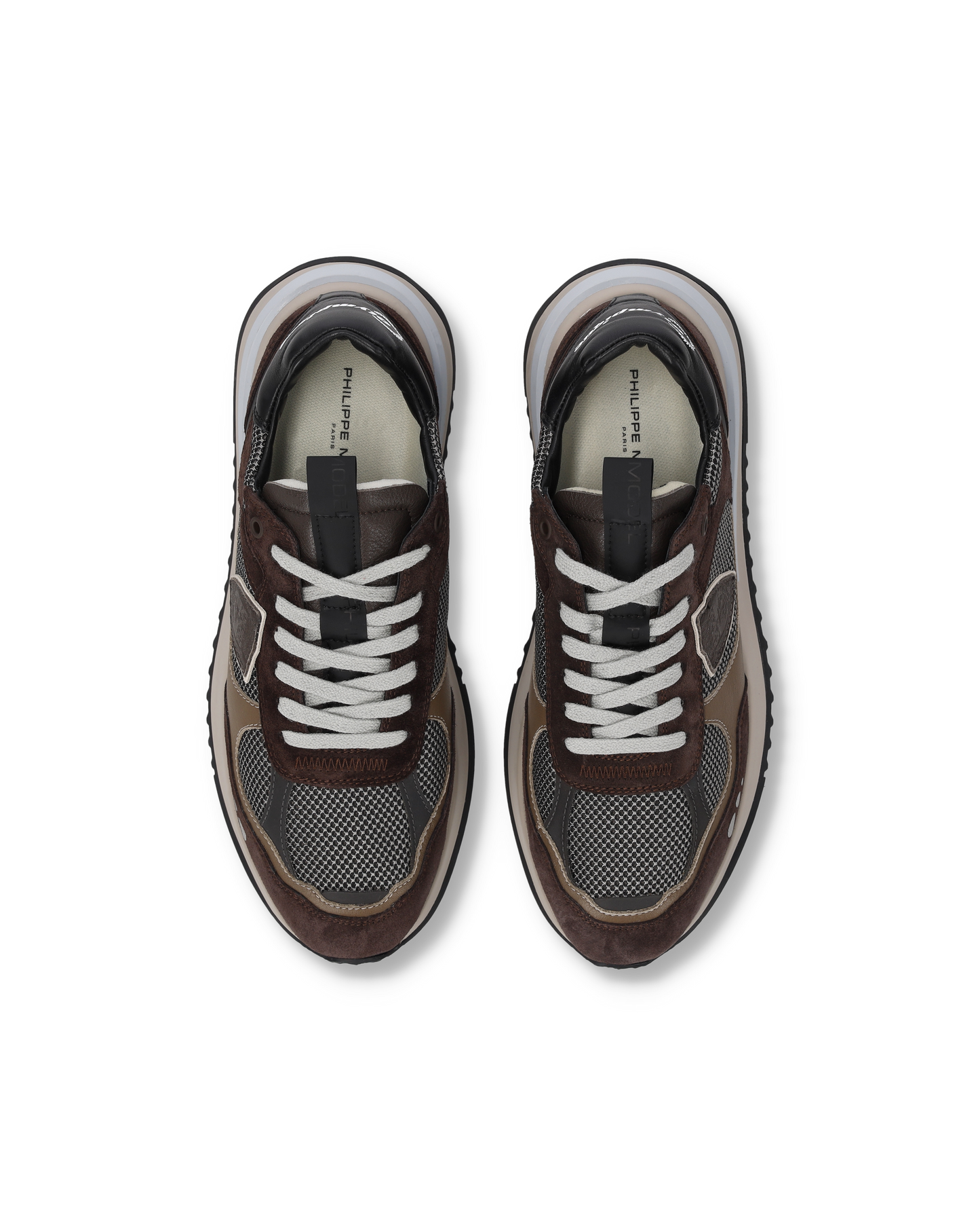 Sneakers Olympique Uomo, Marrone Nero Grigio