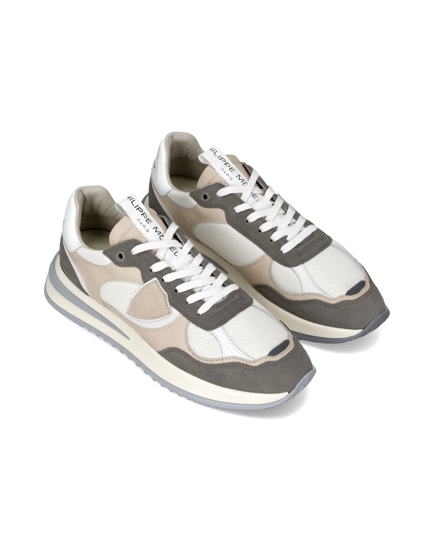 Sneakers Olympique Uomo, Bianco Antracite Beige