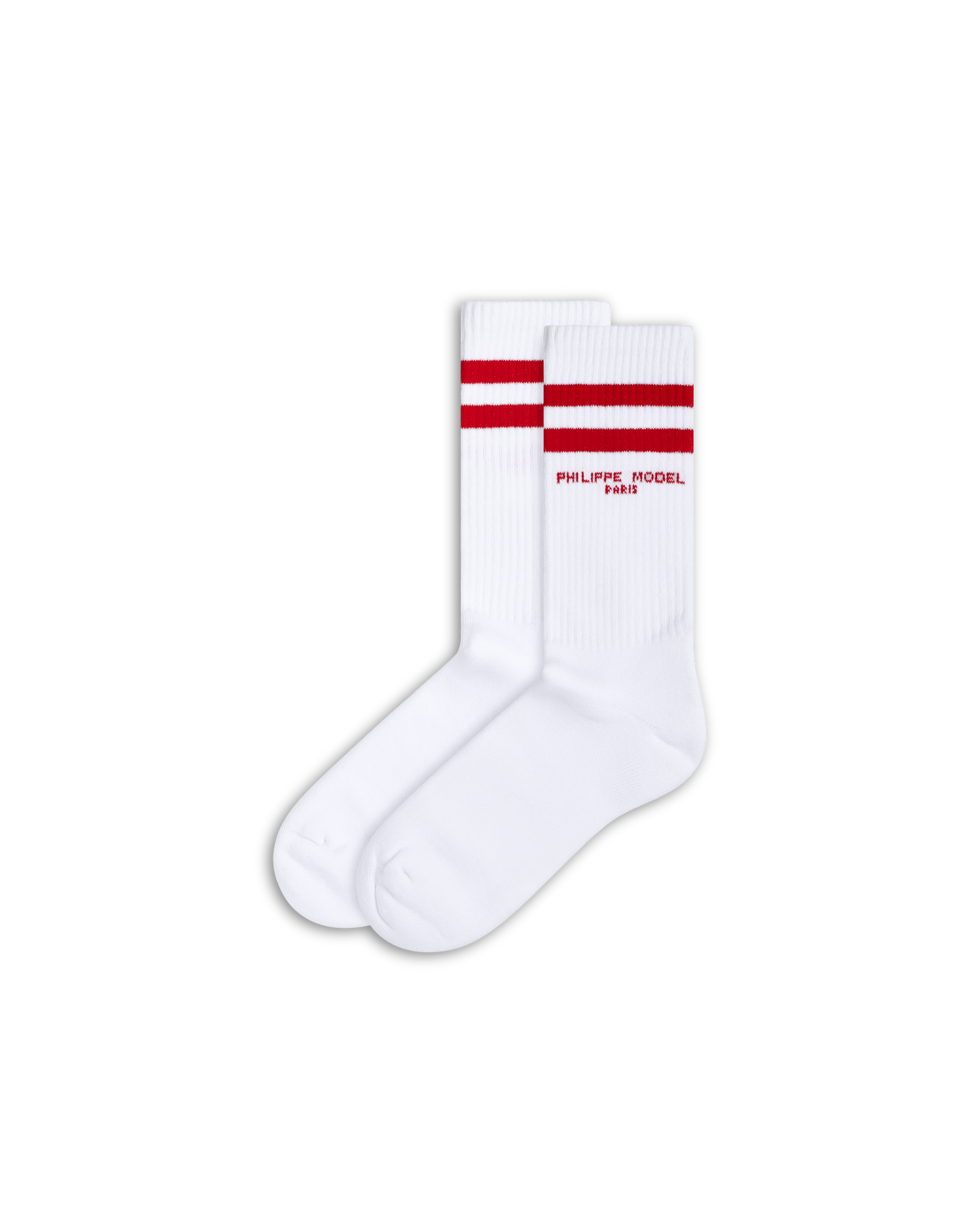 Calzini in Cotone, Bianco Rosso