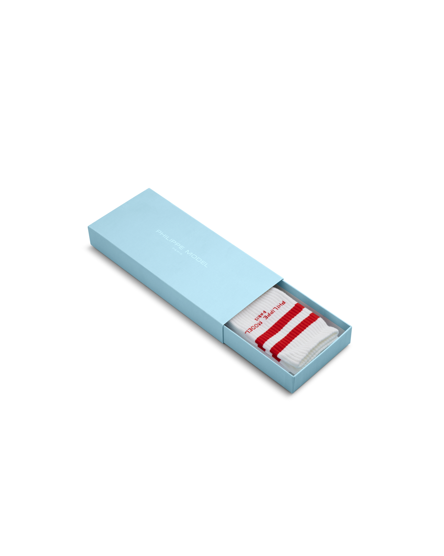 Calzini in Cotone, Bianco Rosso