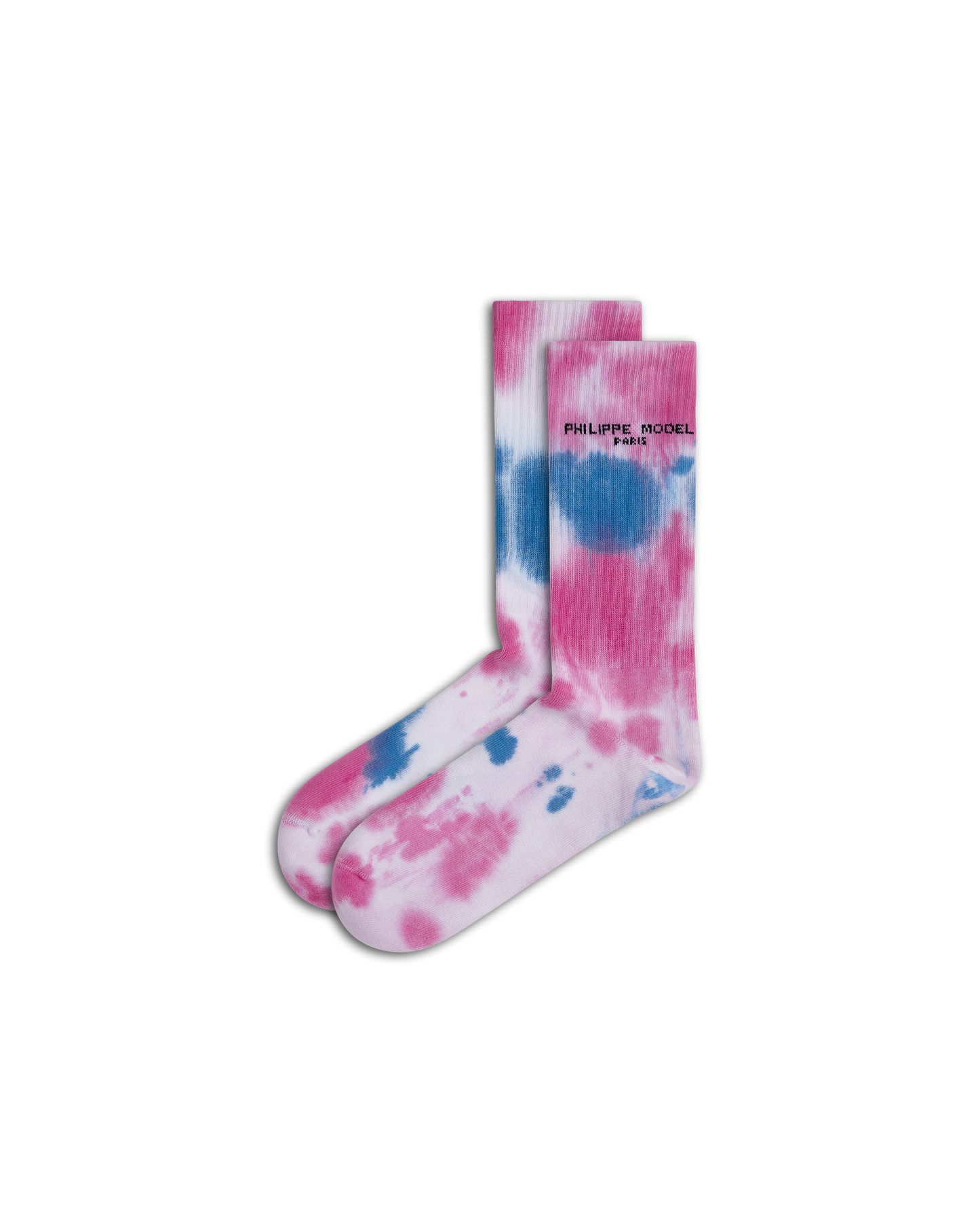 Socks in Cotton Tye Dye, Light Blue
