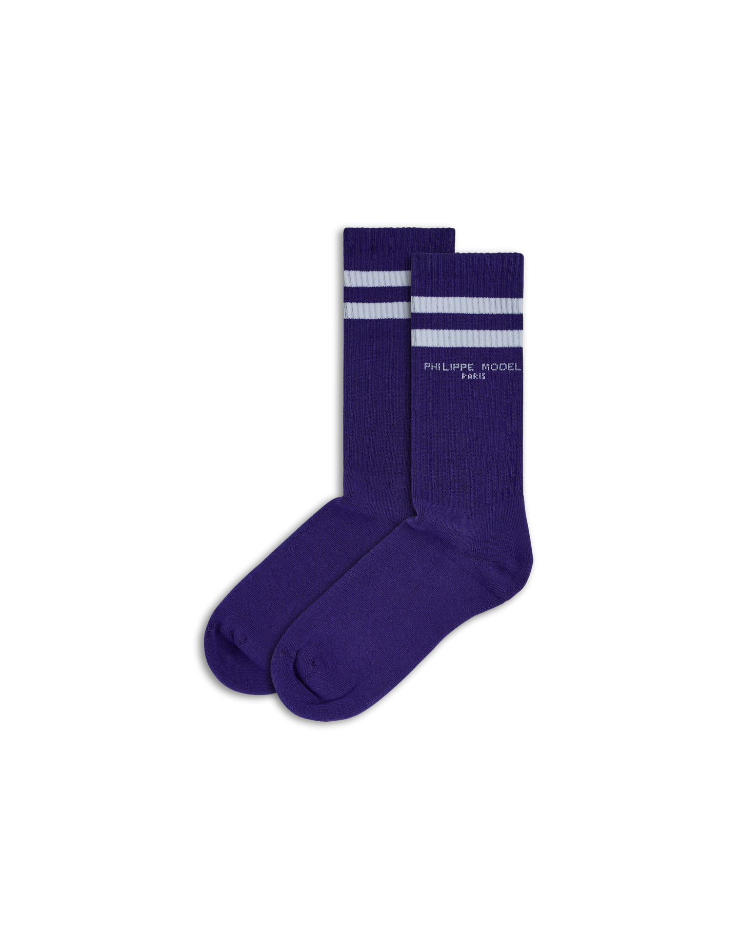 Calcetines en Algodón, Violeta Blanco