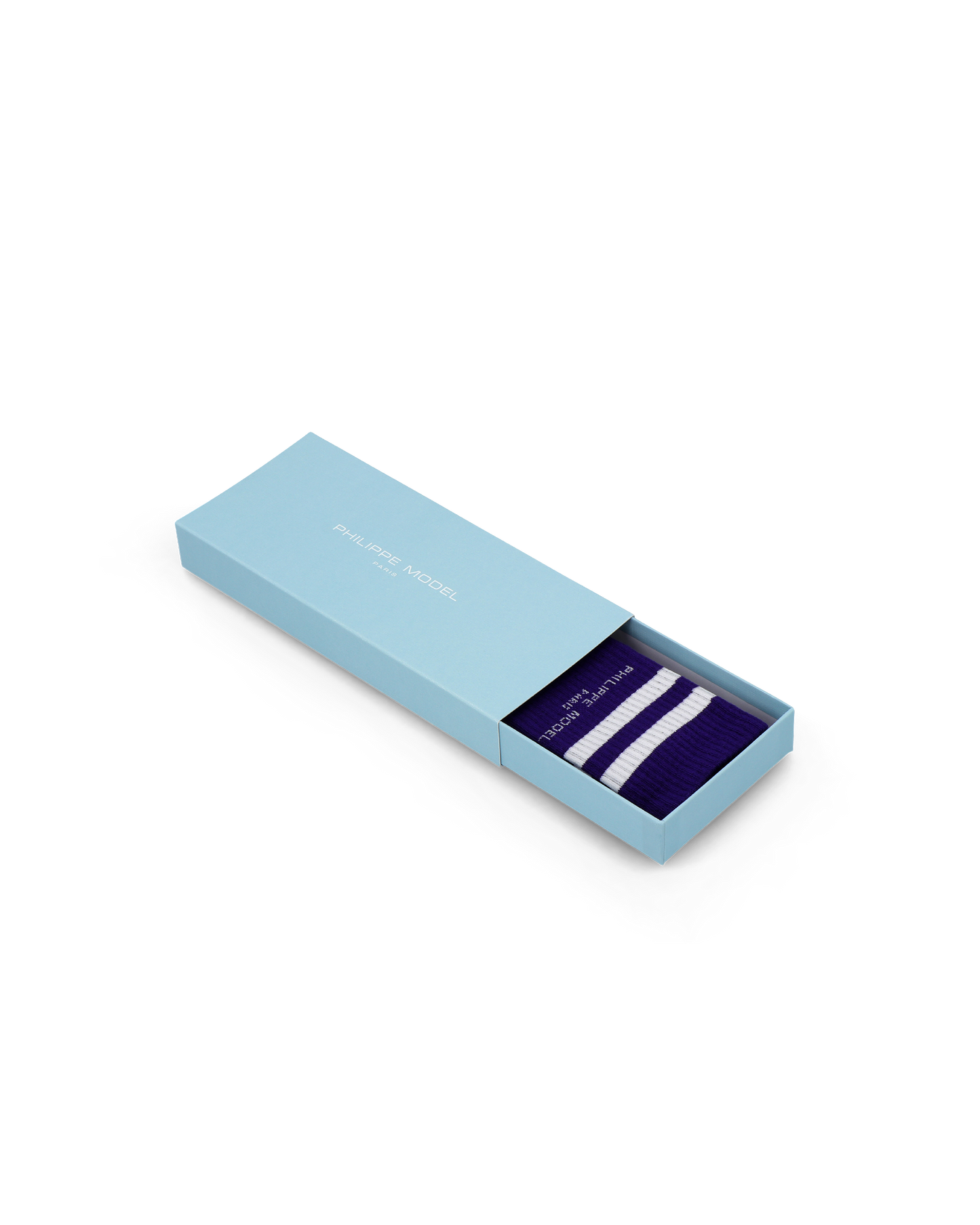 Calzini in Cotone, Viola Bianco
