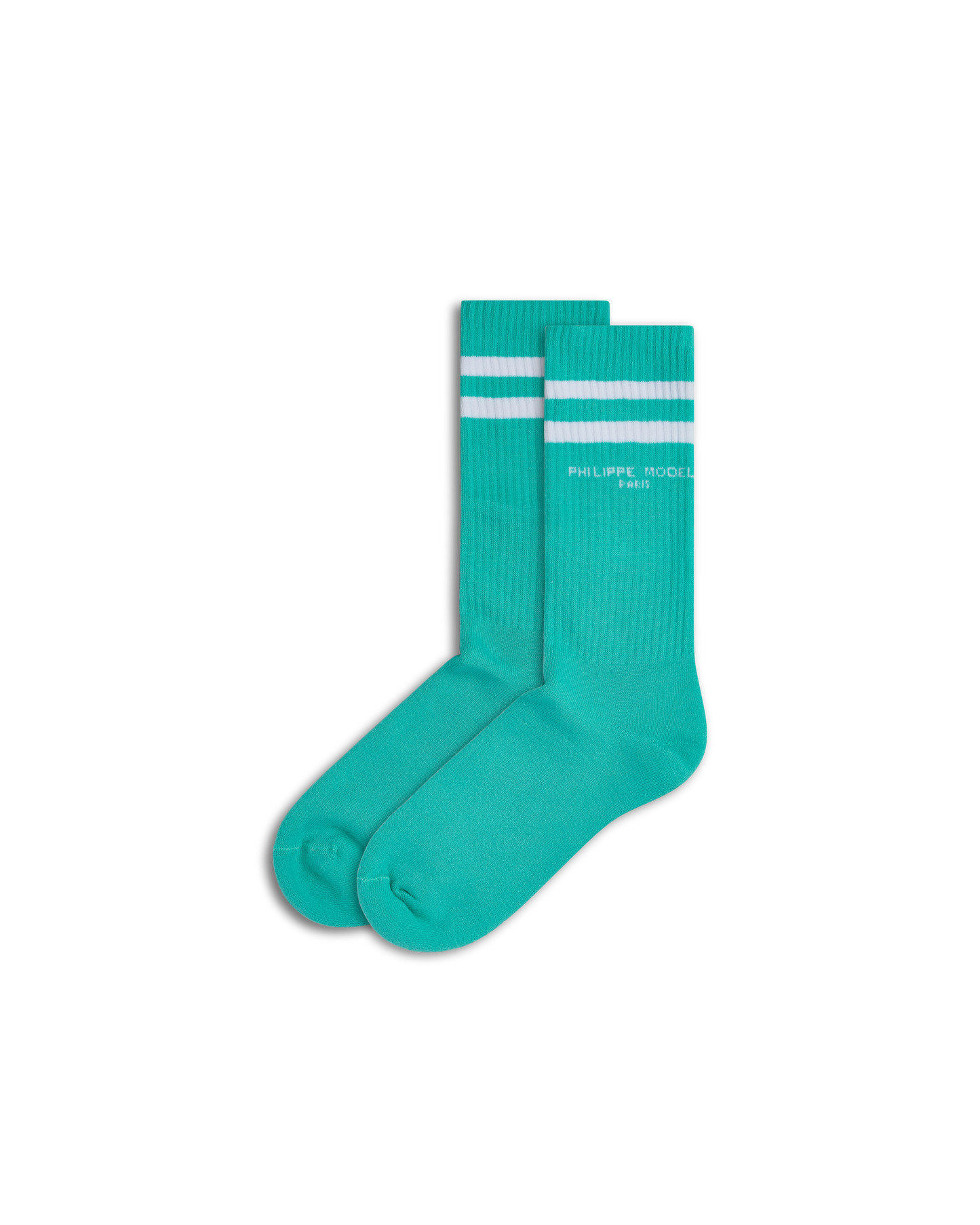 Socks in Cotton, Light Blue White