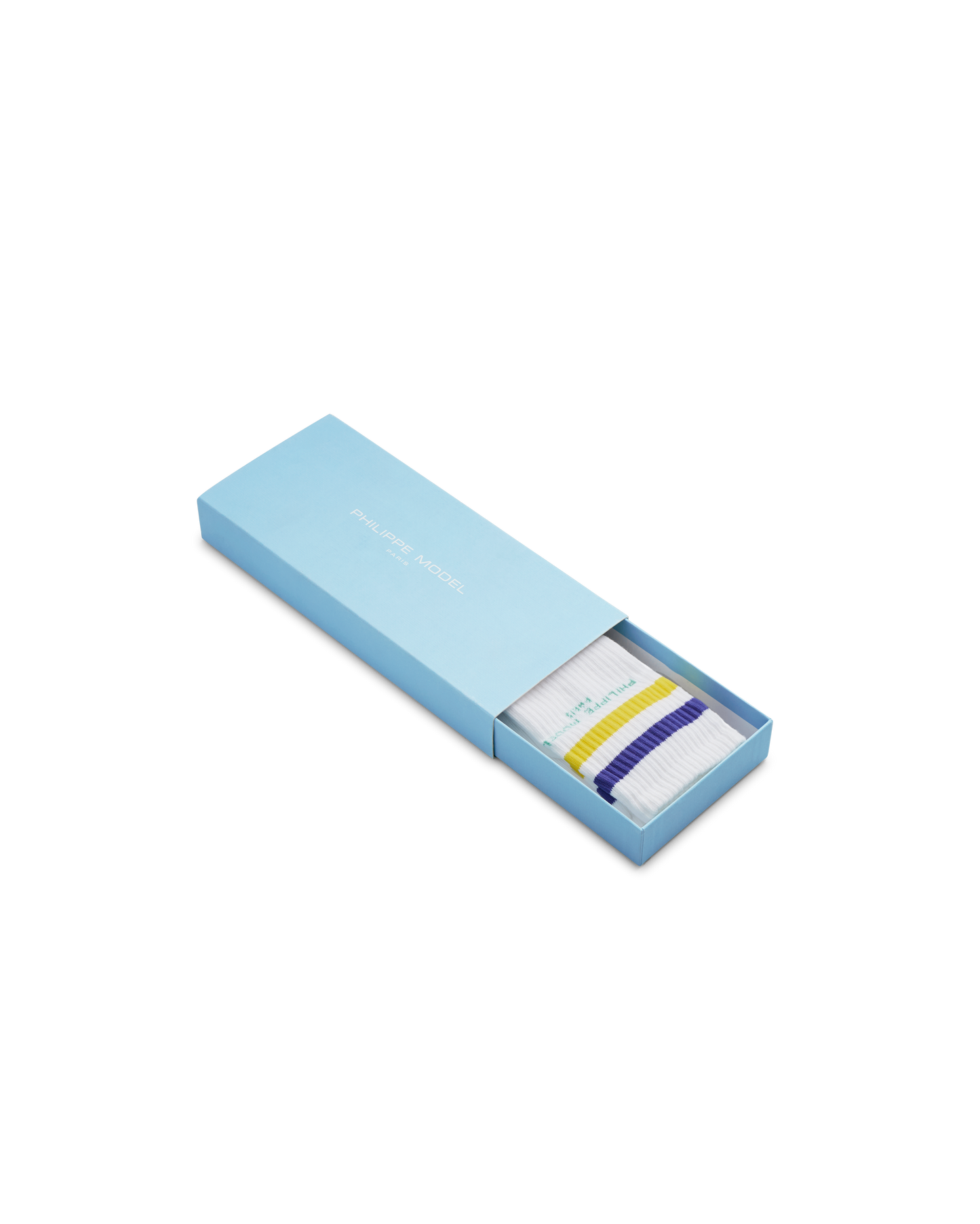 Calzini in Cotone, Bianco Giallo Viola