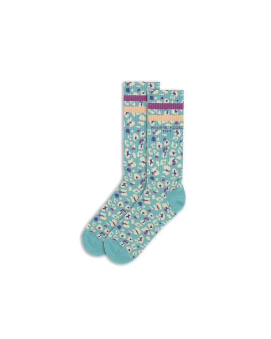 Chaussette Antoine in cotone e glitter - blu chiaro