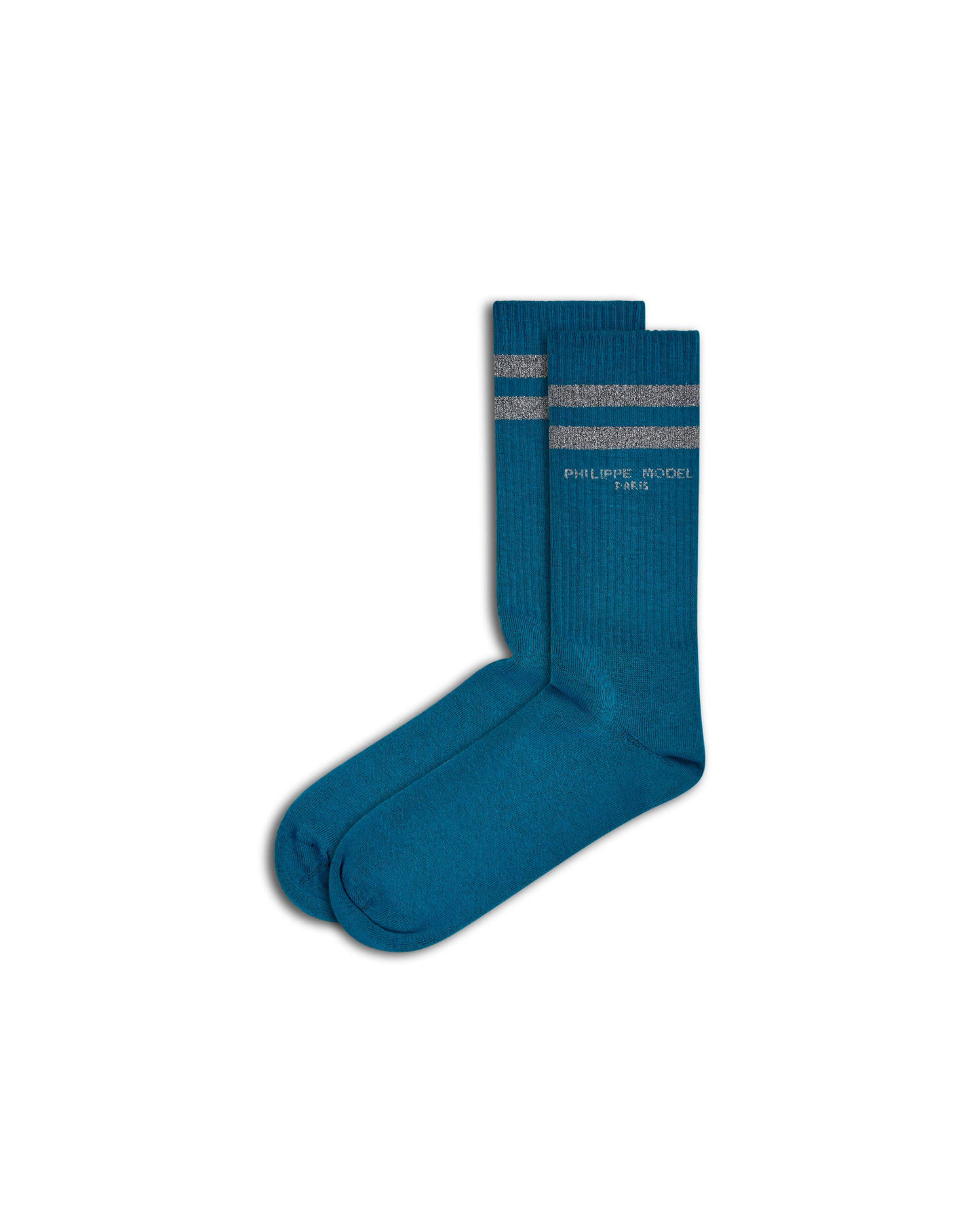 Socks in Cotton, Oil Silver