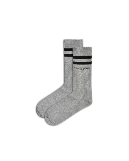 Calzini in Cotone e Glitter, Grigio