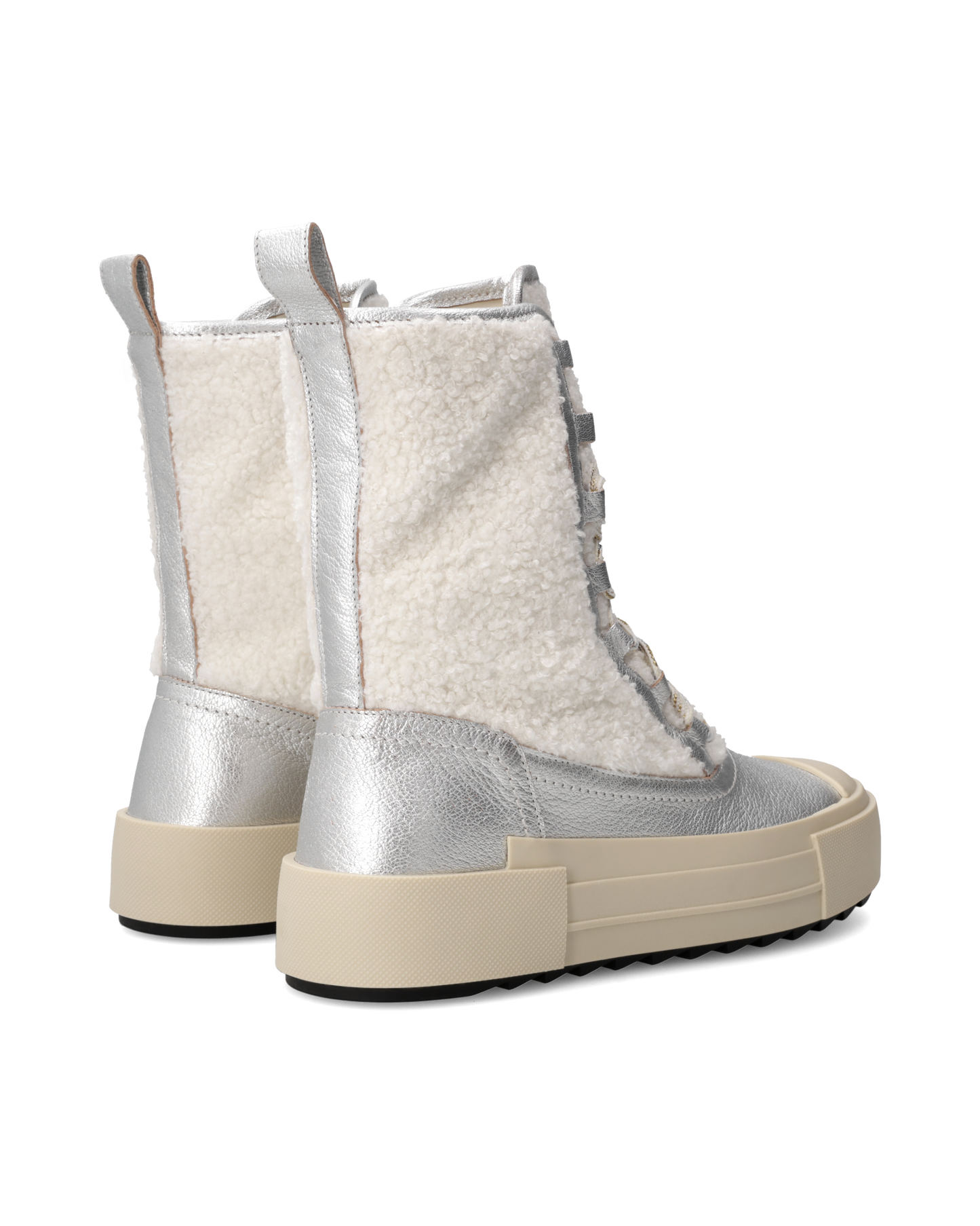 Sneaker Prsx Haute Donna, Bianco e Argento