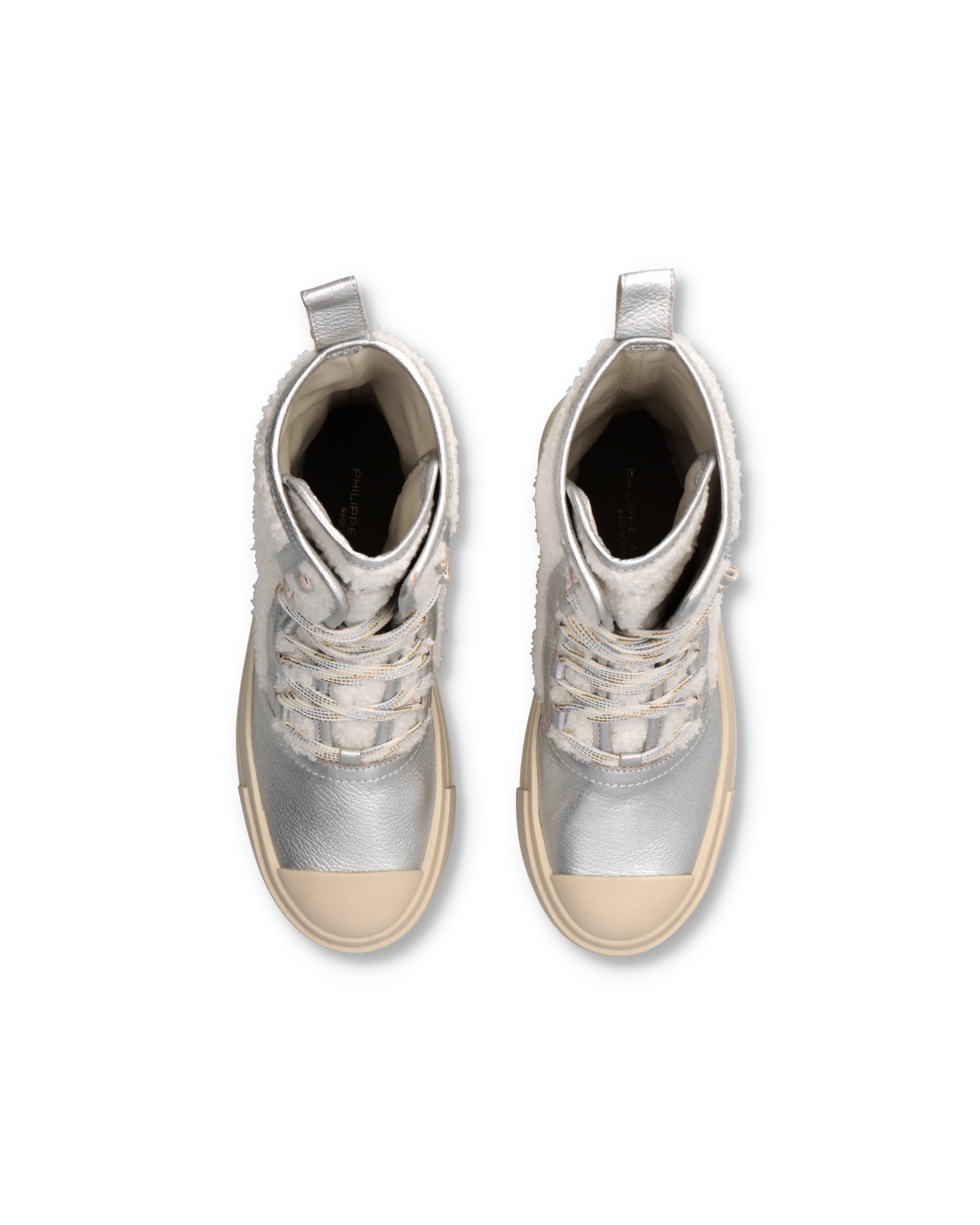 Sneaker Prsx Haute Donna, Bianco e Argento