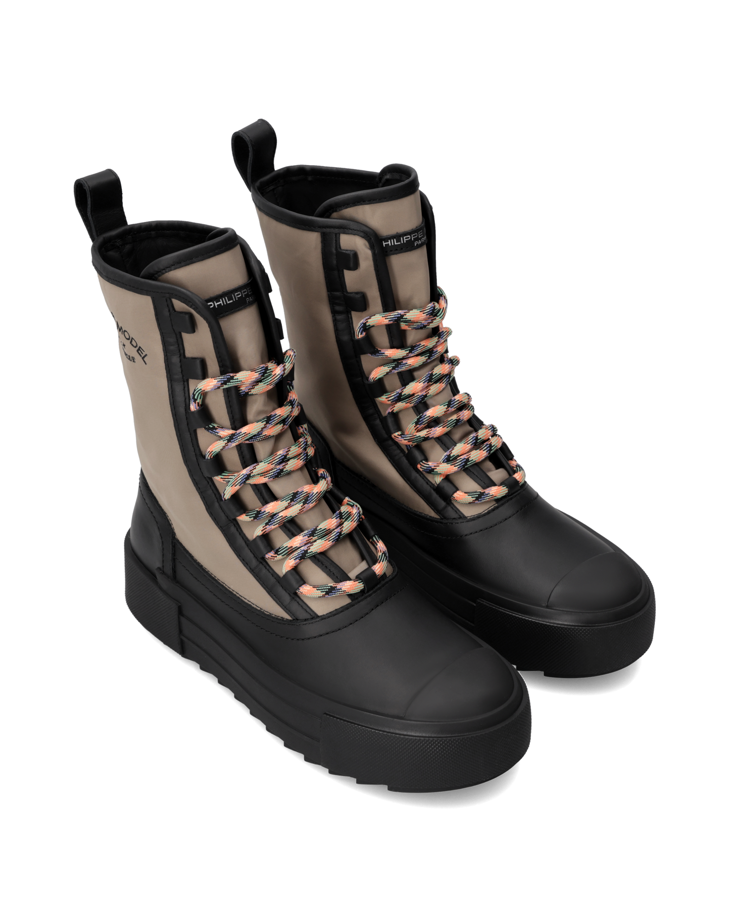 Sneaker Prsx Haute Donna, Beige e Nero