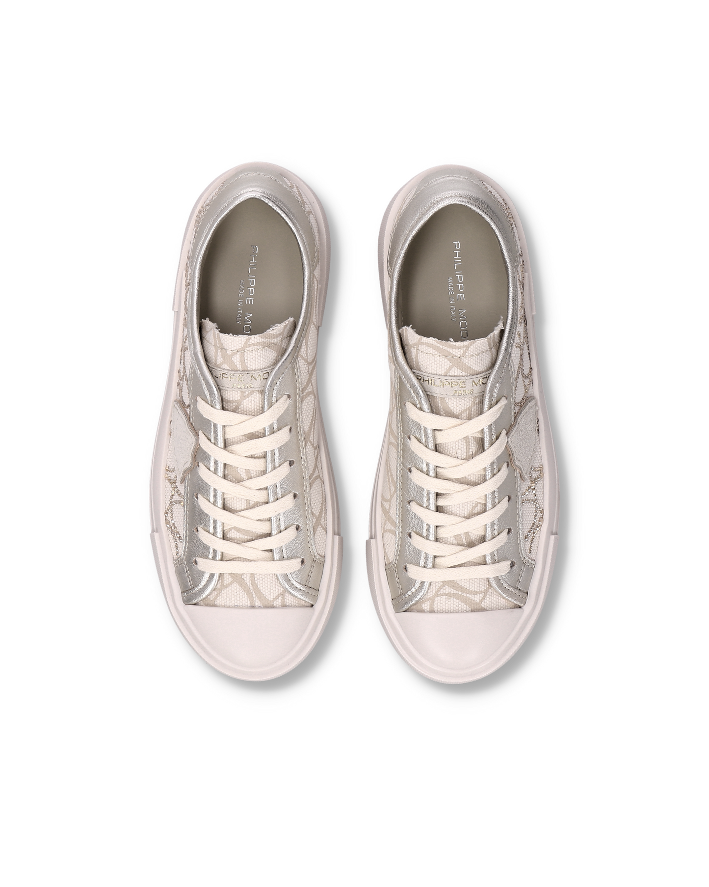 Sneakers Paris Haute Donna, Beige 