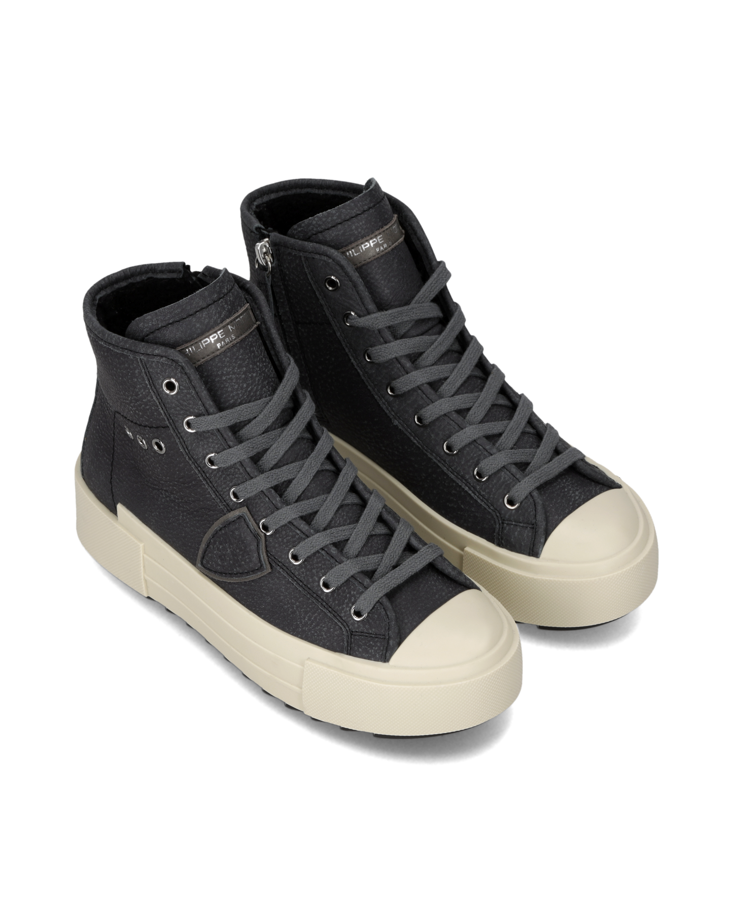 Sneakers Paris Haute Tennis Women with Faux Fur Lining, Anthracite