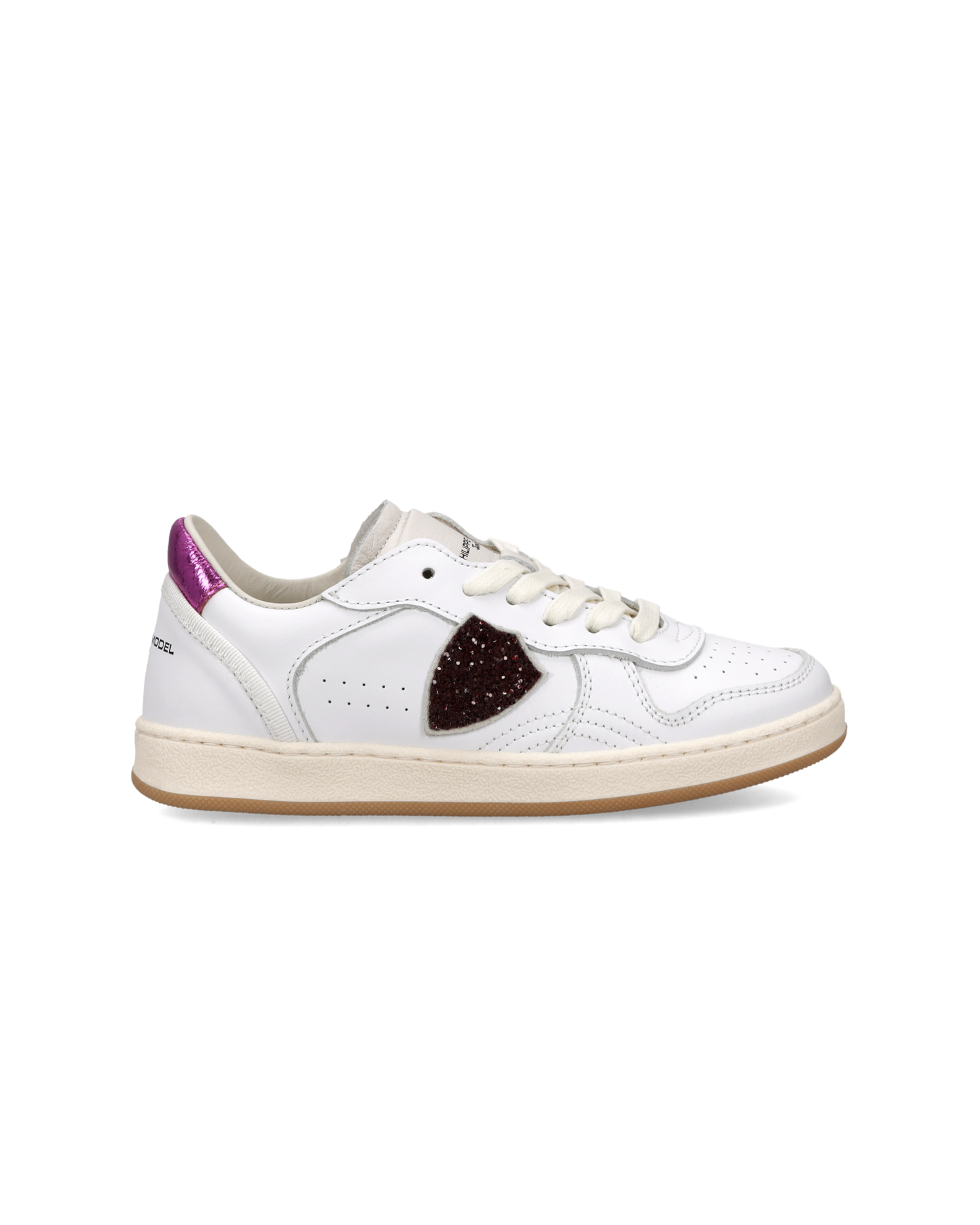 Sneakers Pgal Kids, White Metallic Fuchsia