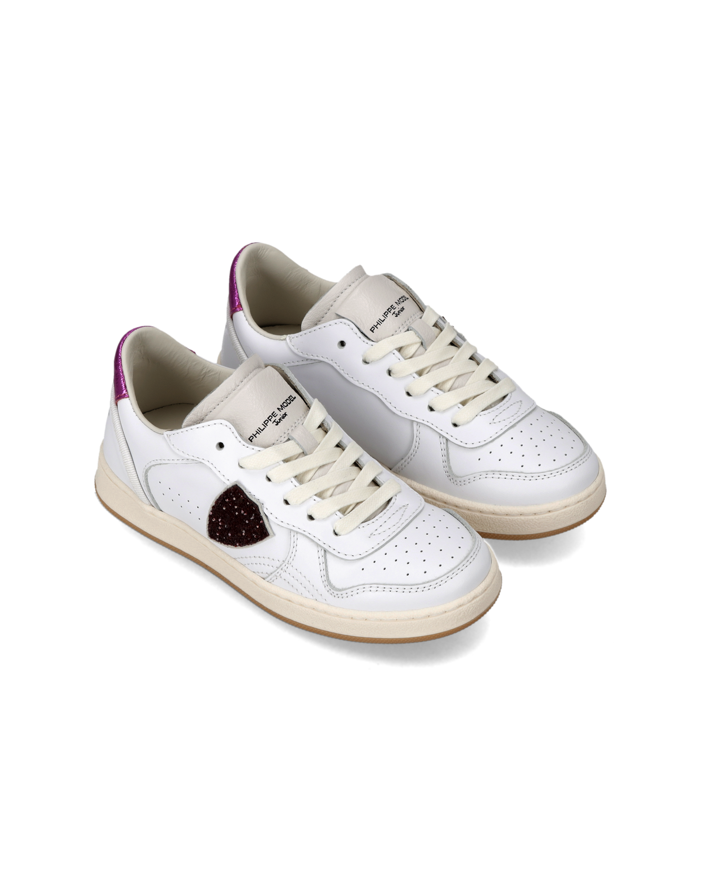 Sneakers Pgal Kids, White Metallic Fuchsia