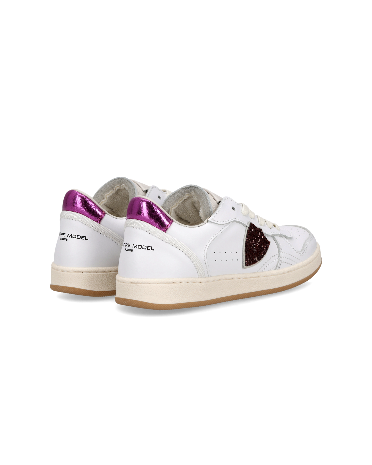 Sneakers Pgal Kids, White Metallic Fuchsia