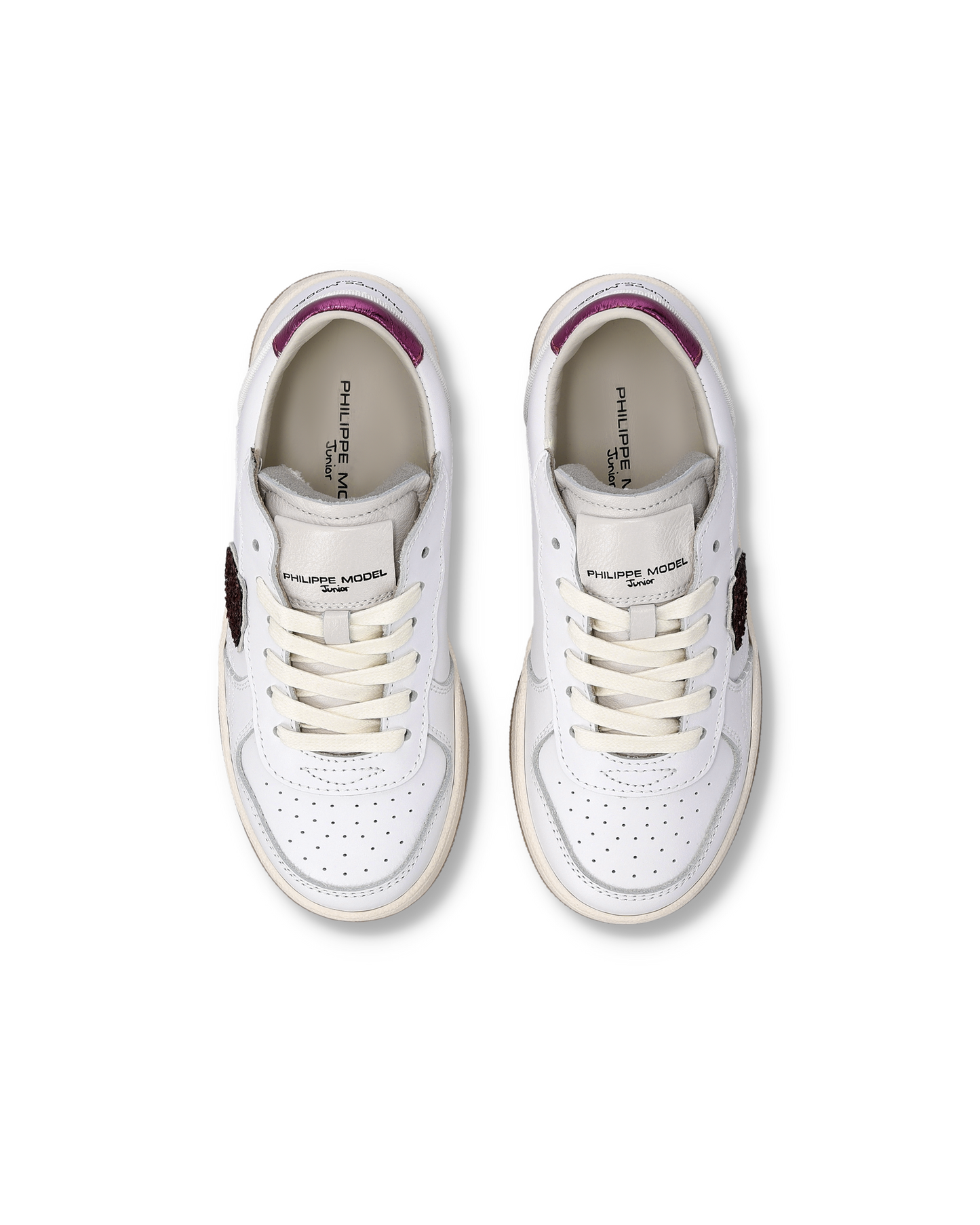 Sneakers Pgal Kids, White Metallic Fuchsia