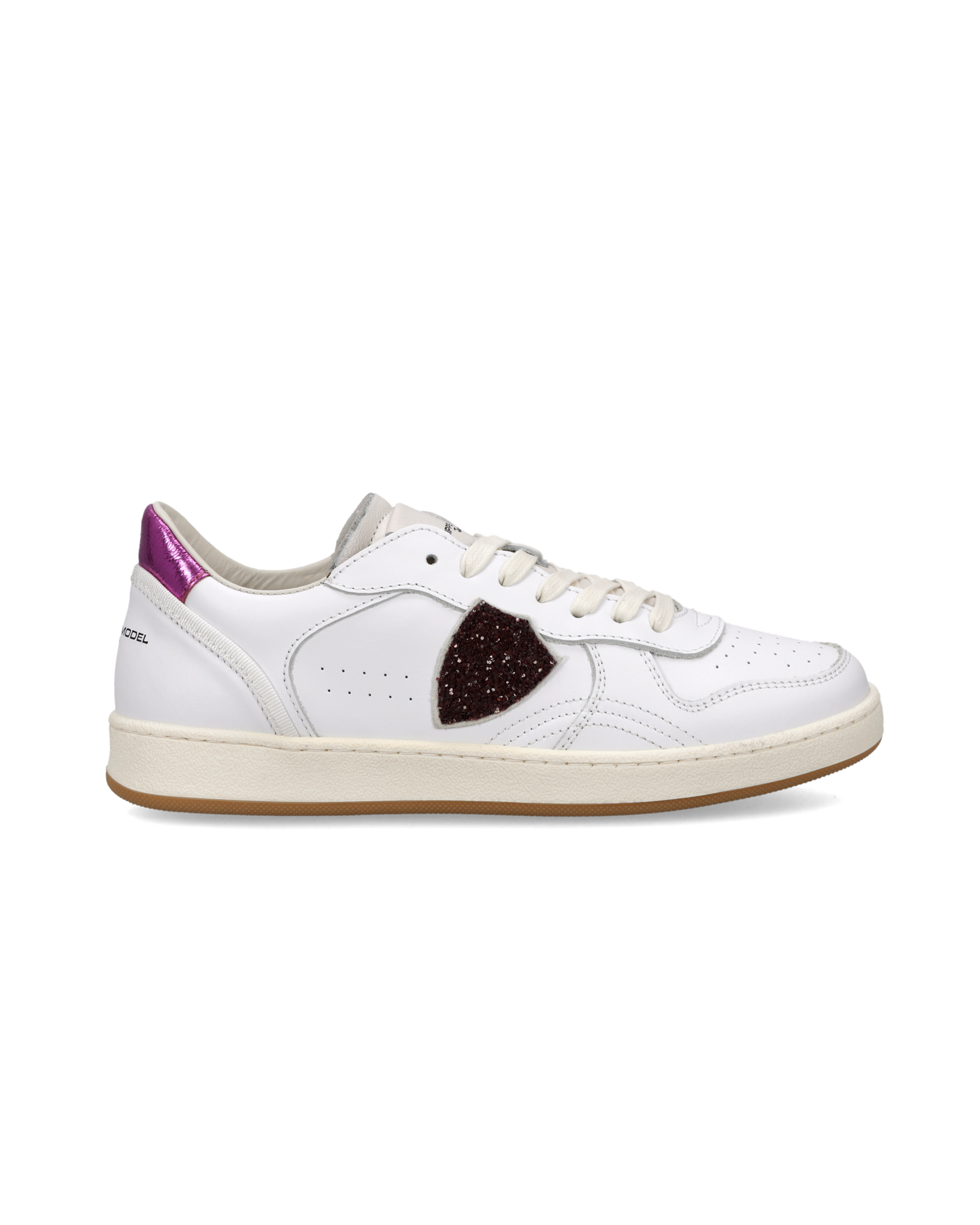 Baskets Pgal Junior, Blanc Fuchsia Métallisé