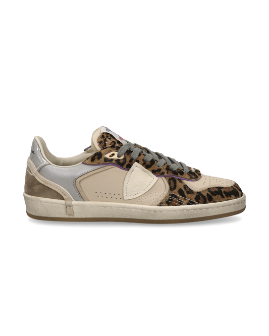 Baskets Pgal Femme, Beige Imprimé Animalier et Gris