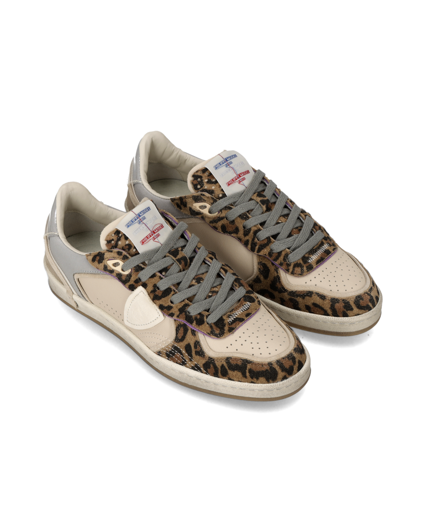 Baskets Pgal Femme, Beige Imprimé Animalier et Gris