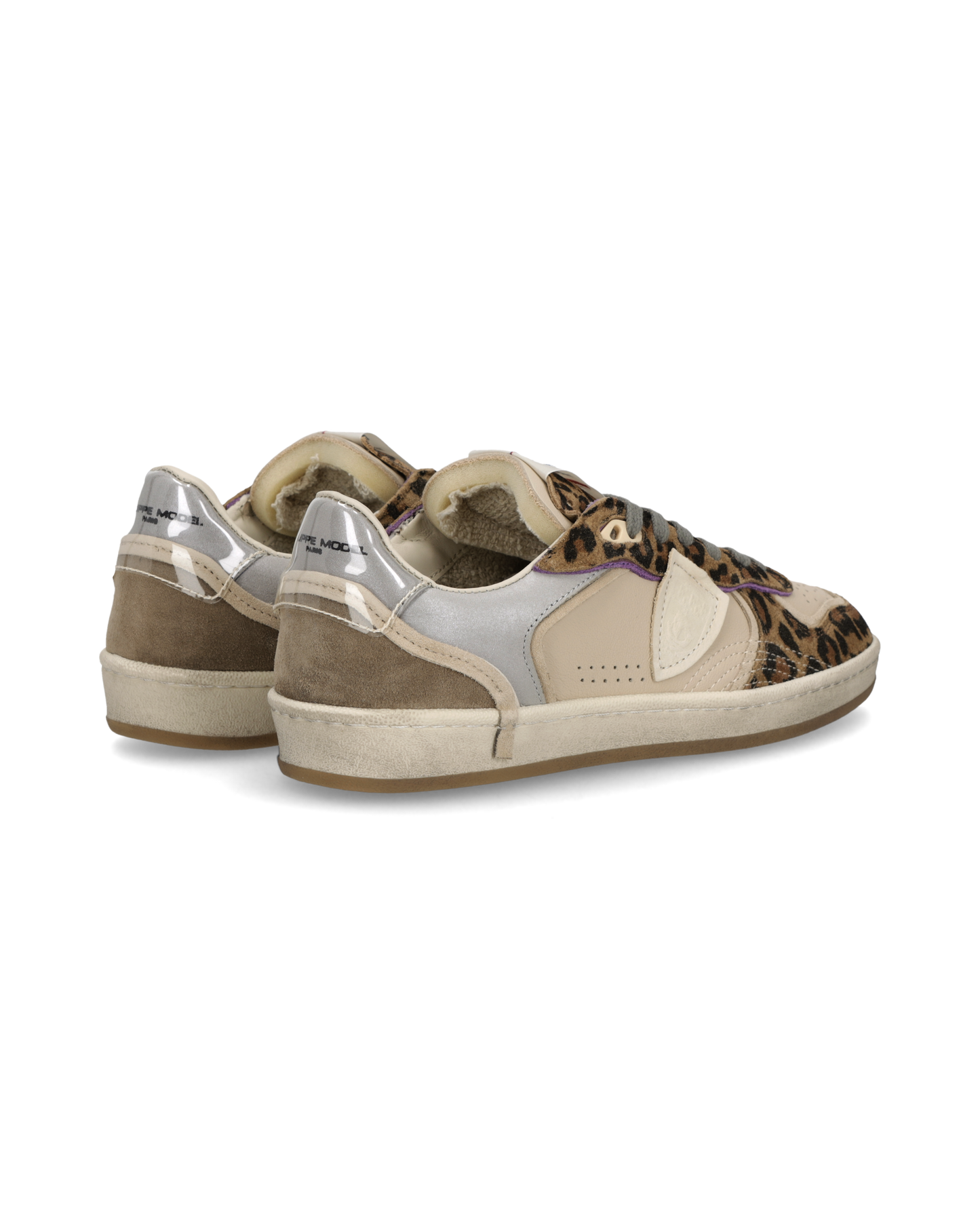 Baskets Pgal Femme, Beige Imprimé Animalier et Gris