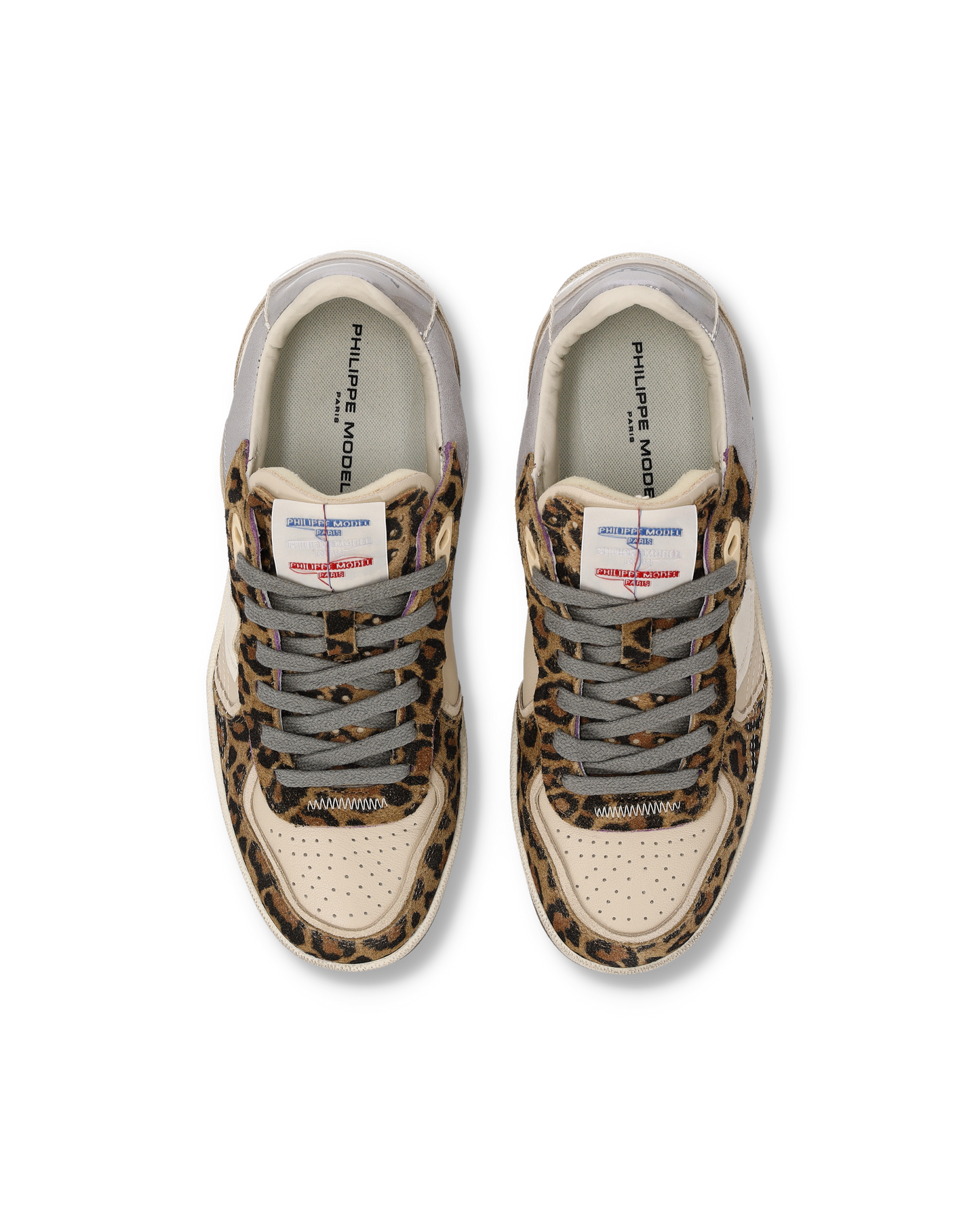 Baskets Pgal Femme, Beige Imprimé Animalier et Gris