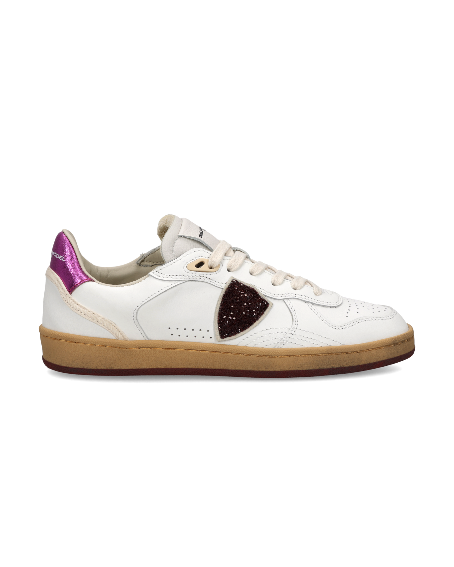 Sneakers Pgal für Damen, Weiß Metallic-Fuchsia