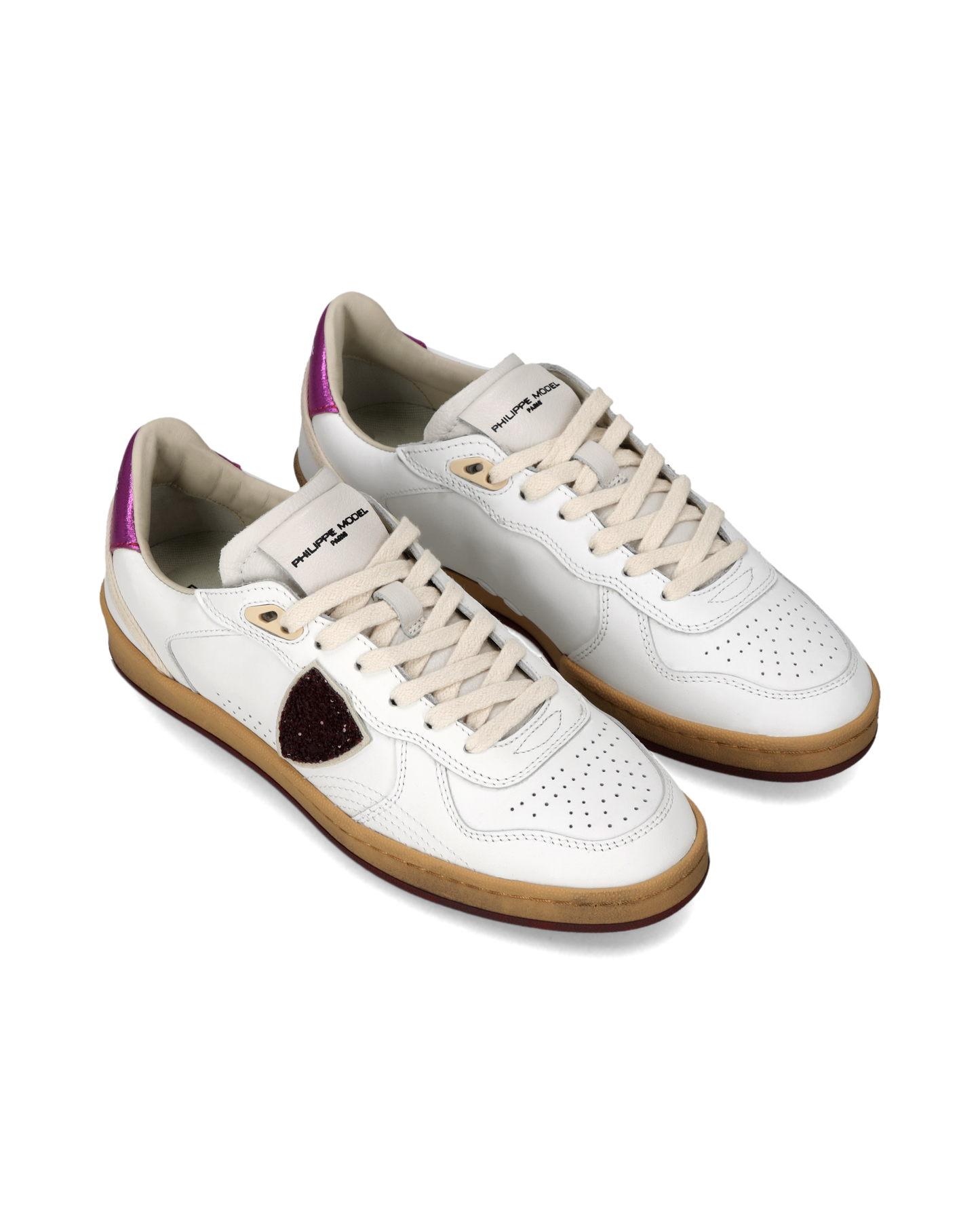 Sneakers Pgal für Damen, Weiß Metallic-Fuchsia