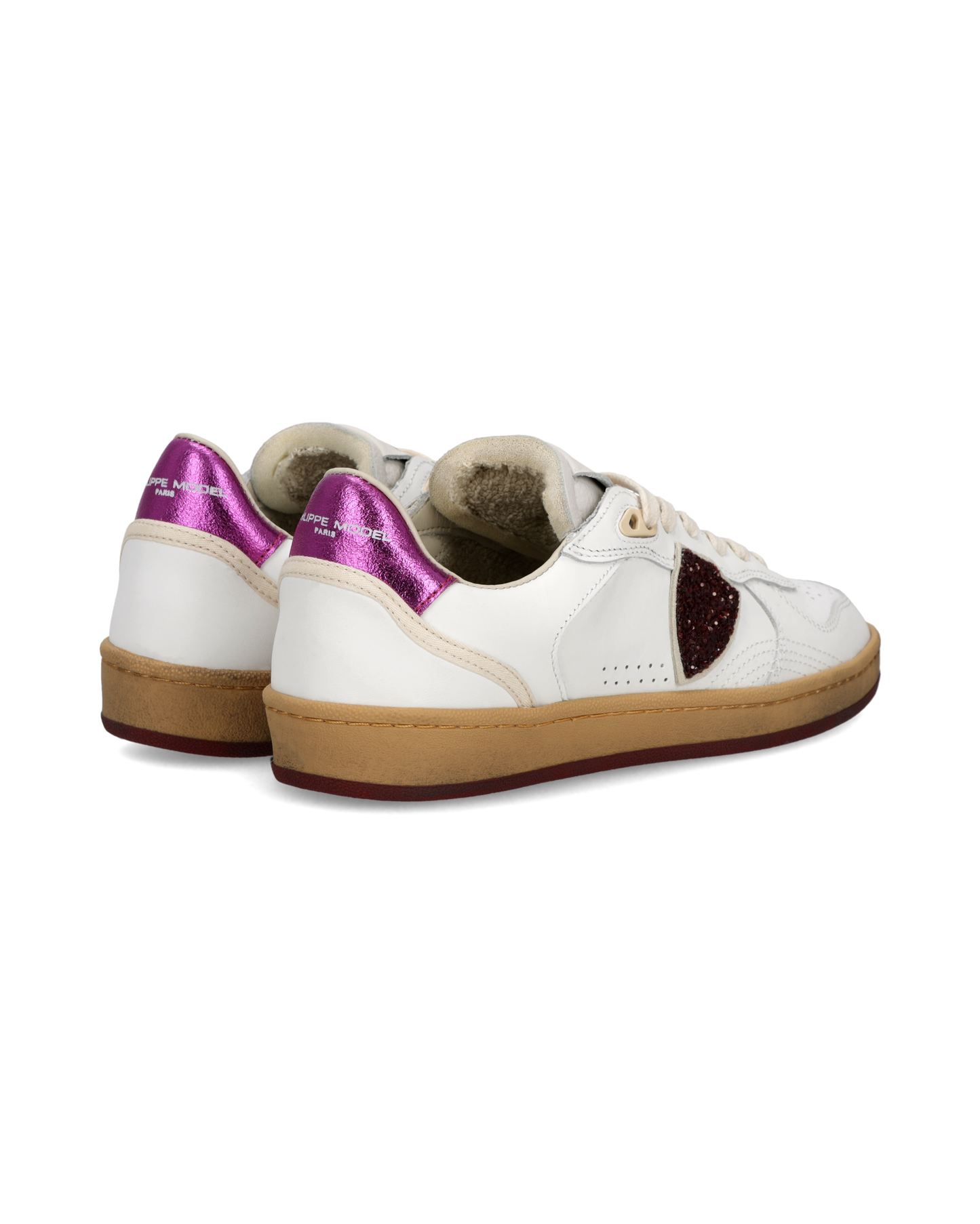Sneakers Pgal für Damen, Weiß Metallic-Fuchsia