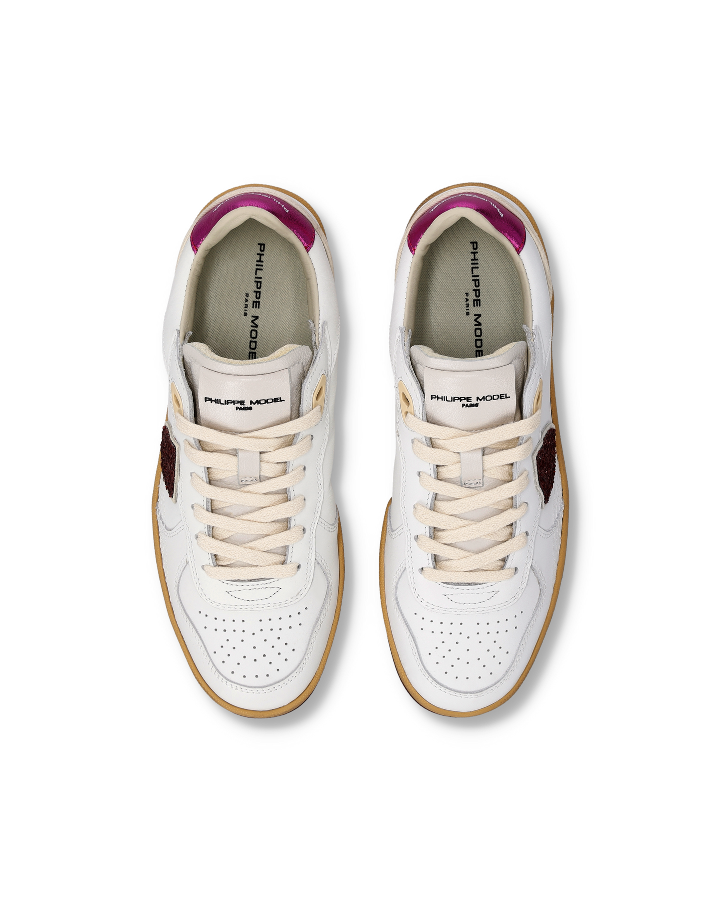 Sneakers Pgal für Damen, Weiß Metallic-Fuchsia