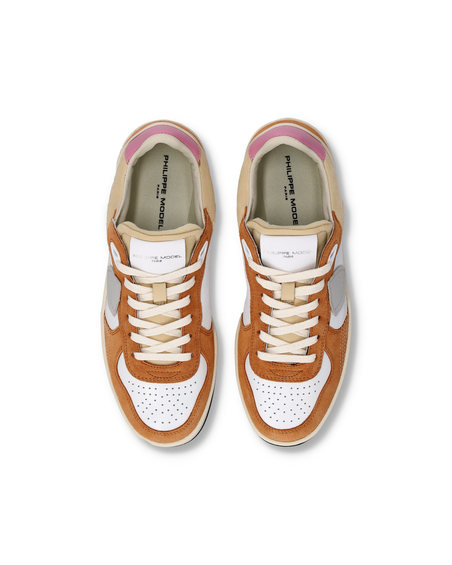 Zapatillas Pgal Para Mujer, Blanco y Coral