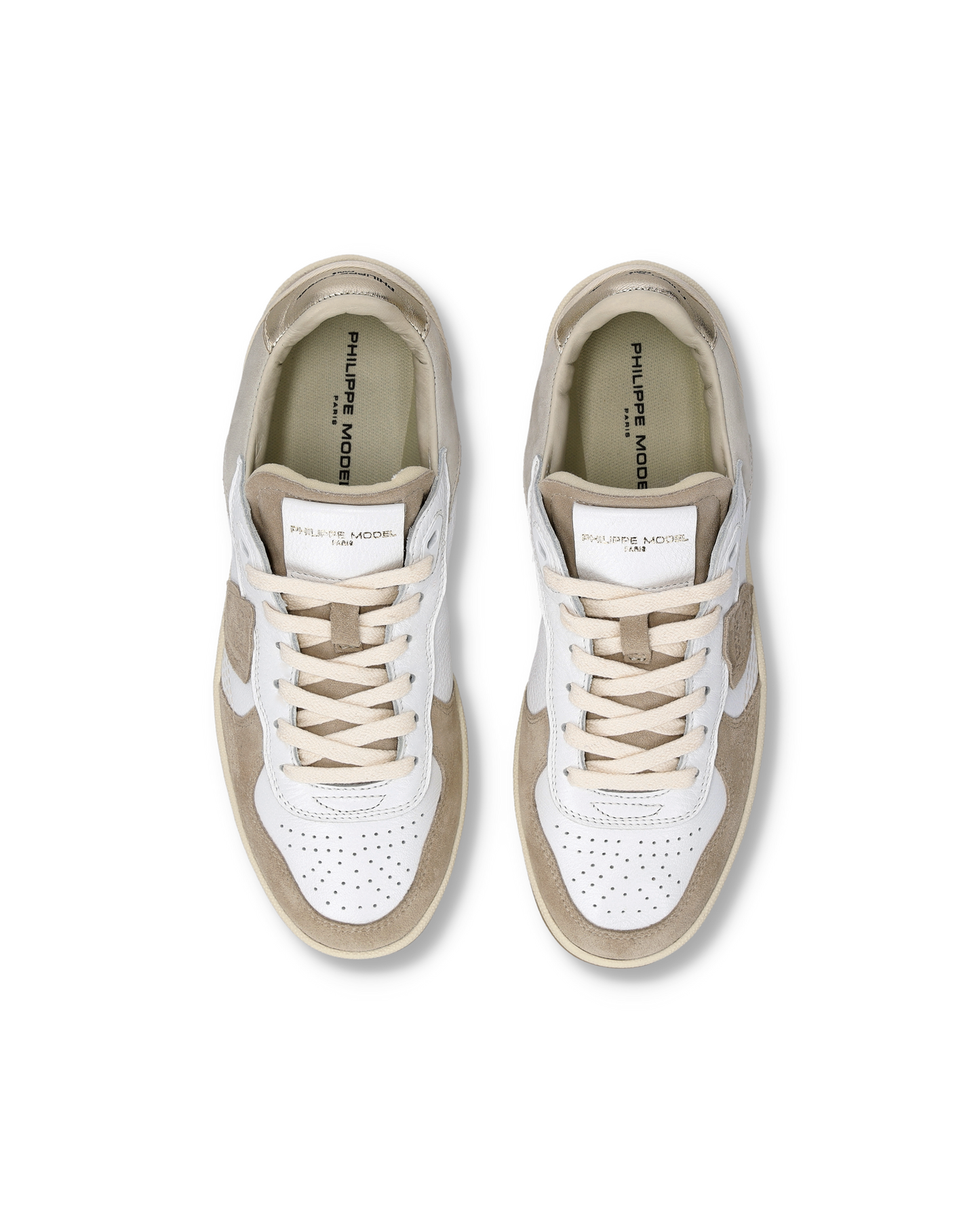 Sneakers Pgal Donna, Bianco e  Sabbia