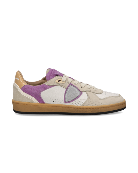 Zapatillas Pgal Para Mujer, Blanco Fucsia y Beis