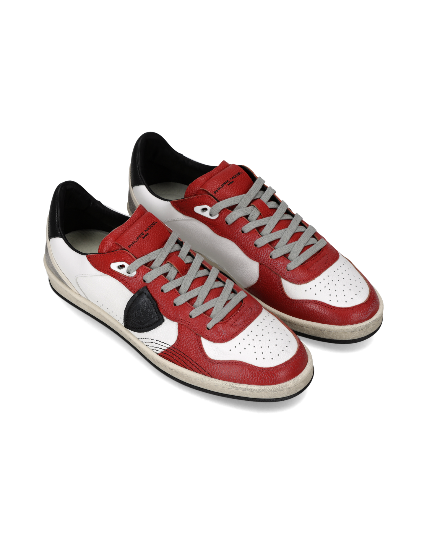 Baskets Pgal Homme, Blanc Rouge et Noir