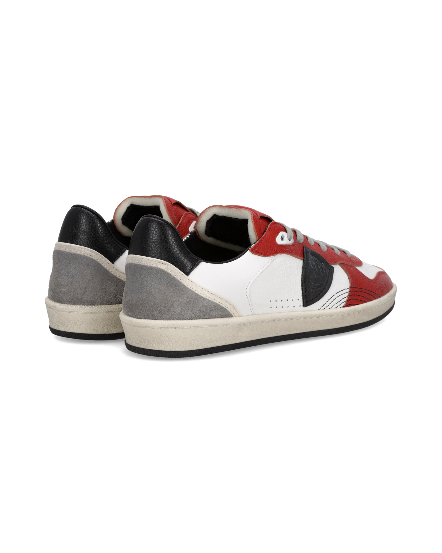 Baskets Pgal Homme, Blanc Rouge et Noir