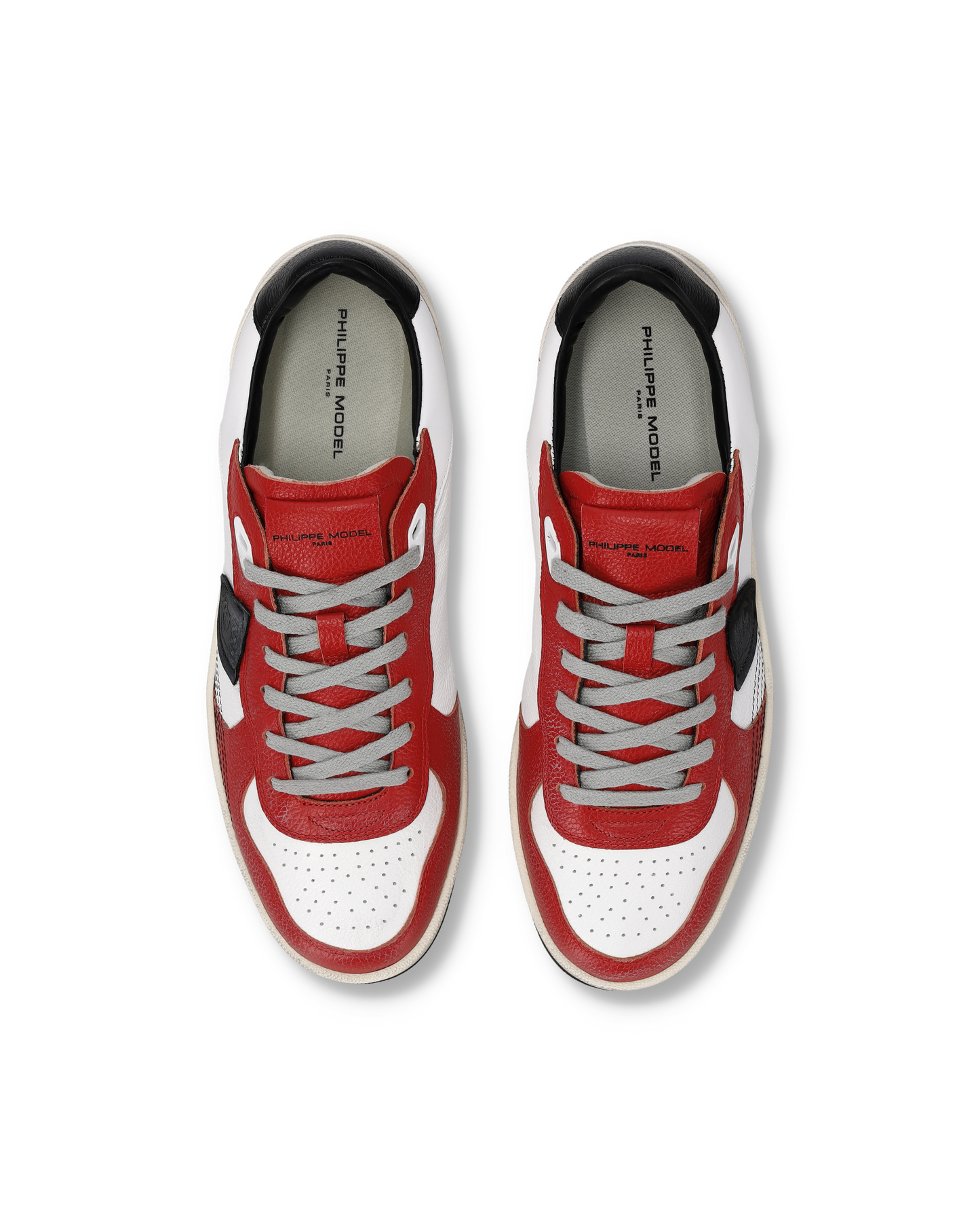 Baskets Pgal Homme, Blanc Rouge et Noir