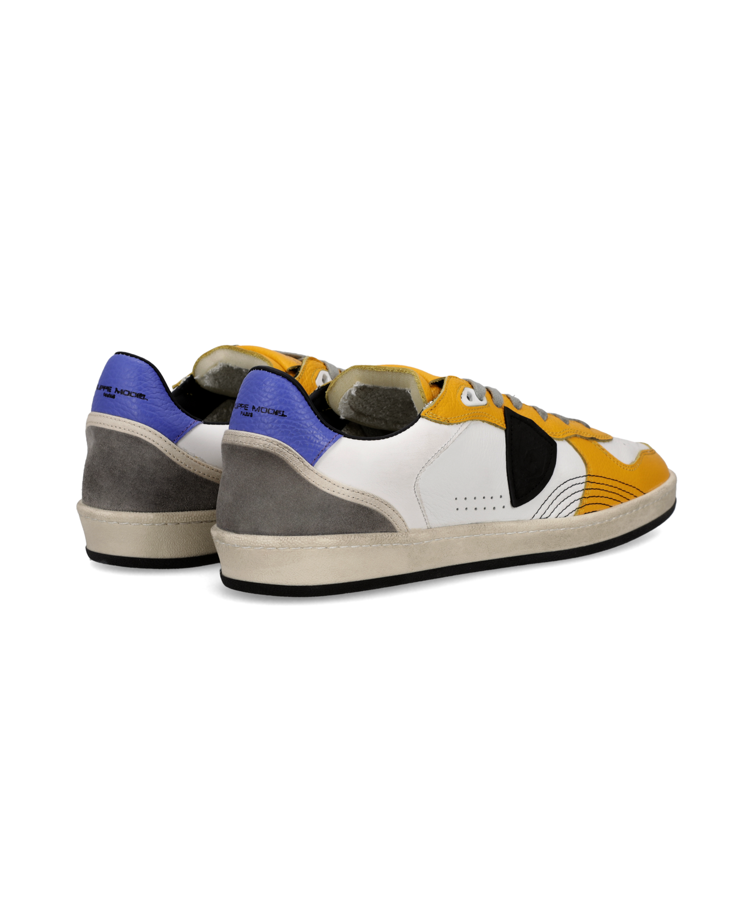Zapatillas Pgal Para Hombre, Blanco Amarillo y Azul