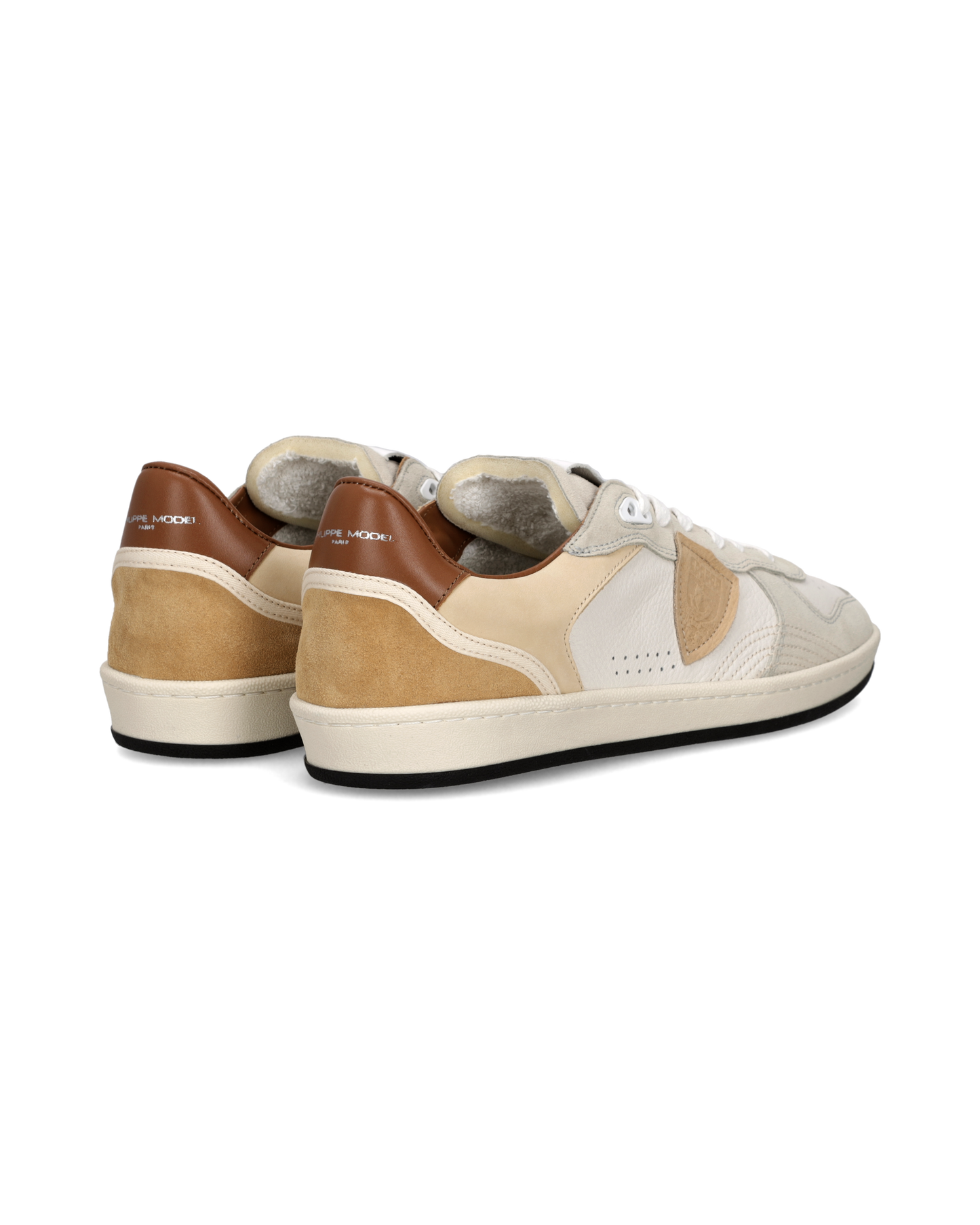 Sneakers Pgal Men, Milk White Beige Brown