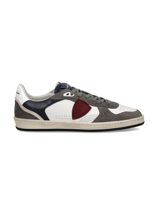 Baskets Pgal Homme, Blanc Gris et Bleu