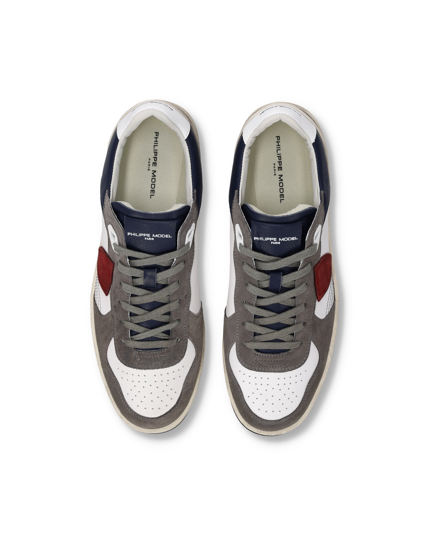 Zapatillas Pgal Para Hombre, Blanco Gris y Azul
