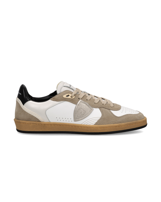 Baskets Pgal Homme, Blanc Beige et Noir