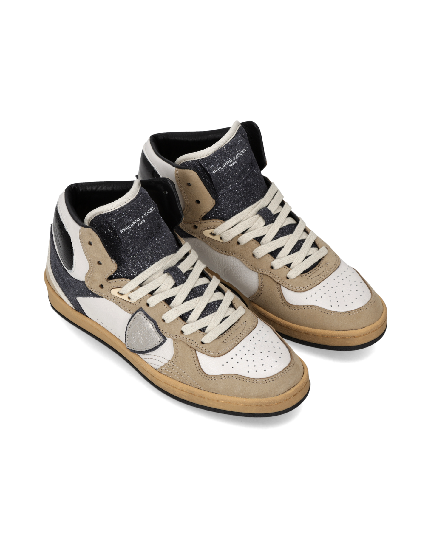 Sneakers Pgal für Damen, Weiß Schwarz Beige